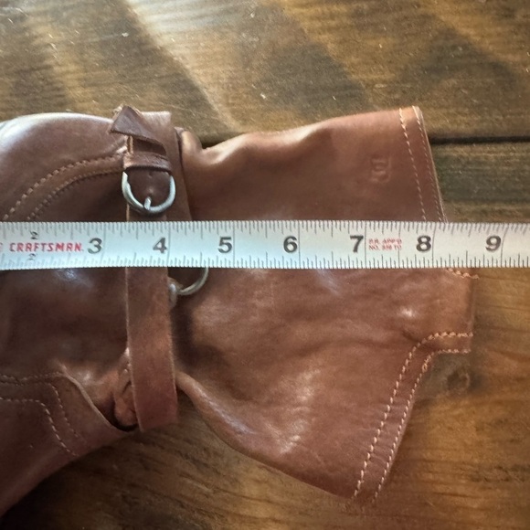 Donna Carolina Italian LEATHER booties. Size 40.5 EU. 9 US Brown COWBOY STYLE - Picture 10 of 11